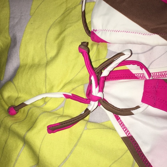 Victoria's Secret Striped Pink Halter Bikini L/S - Picture 5 of 8